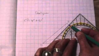 Wiskunde deellijnen in een driehoek tekenen [upl. by Demaria]