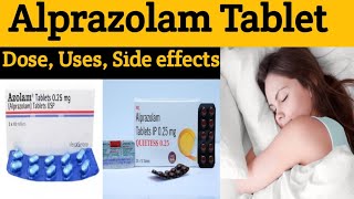 Alprazolam tablets ip 05 mg025 mg  Sleeping pills  Side Effects uses in Hindi [upl. by Anaejer]