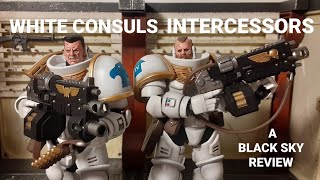 Joytoy Warhammer 40k White Consuls Intercessor 1amp 2 Space Marines 118 Scale Action Figure Review [upl. by Notrab]