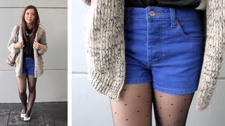 OOTD  Denim shorts and Tights [upl. by Tsenrae]