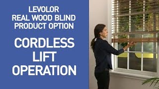 Levolor Cordless Wood Blinds Demo [upl. by Ahsiliw637]