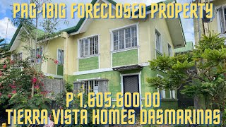 TIERRA VISTA HOMES DASMARINAS  MURANG BAHAY  PAGIBIGFORECLOSEDPROPERTY [upl. by Errick]