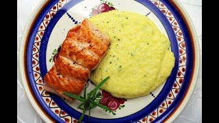 Mein Lieblingssommergericht  Lachsfilet auf cremiger Polenta  Salmon with quotpolentaquot [upl. by Elton]