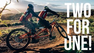 Tandem Downhill  A Short Mountain Bike Film [upl. by Aihsenek258]