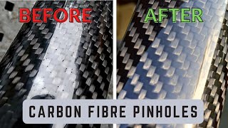 How to fill Carbon Fibre pinholes PERFECT finish every time Prepreg Infusion Great for small parts [upl. by Pettifer]