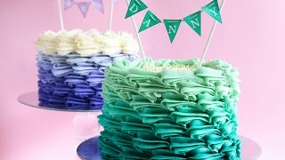 Buttercream Ombre Cake Tutorial [upl. by Ninnahc]