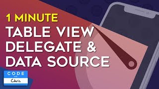 How To Set The Delegate amp Data Source of a Tableview UITableView in One Minute [upl. by Ynaitirb]