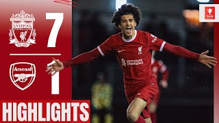 Reds score SEVEN in FA Youth Cup win Liverpool 71 Arsenal  Highlights [upl. by Derrik]