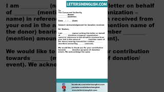 Acknowledgment Letter Example for Donation [upl. by Nwahsyt]