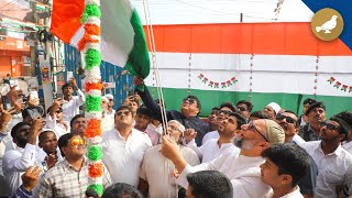 Asaduddin Owaisi hoists National Flag in Hyderabad  78th Independence Day [upl. by Kcirtapnaes]