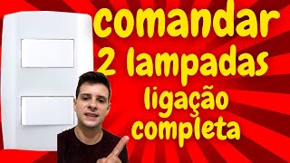 COMO LIGAR INTERRUPTOR DUPLO PARA DUAS LAMPADAS  INSTALAÇÃO PASSO A PASSO [upl. by Roee629]