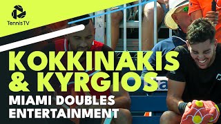 Nick Kyrgios amp Thanasi Kokkinakis Doubles Entertainment  Miami 2022 Highlights [upl. by Tenneb]