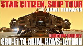 Star Citizen  ANVIL  TERRAPIN  Ship Tour and Quantum Flight Journey [upl. by Oaks]