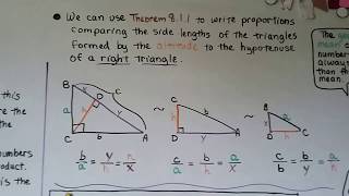 Geometry 81 Similarity in Right Triangles [upl. by Darra488]