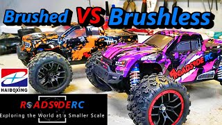 Best Beginner RC Brushless vs Brushed Haiboxing 18859A vs 18859E [upl. by Pierrette]