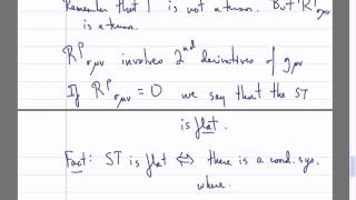 General Relativity Lecture 10 Curvature Riemann Tensor Ricci Tensor [upl. by Edahsalof]