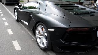 Lamborghini Aventador LP7004  Start up Acceleration SOUND   Matte Black [upl. by Leopoldeen129]