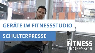 Geräte im Fitnesstudio  Schulterpresse [upl. by Uot]