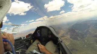 Glider Flying 750km Triangle With Surprise Ending [upl. by Ohnuj]