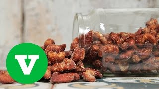 How To Make Honey Roasted Nuts  We ♥ Food 4 [upl. by Opportuna]