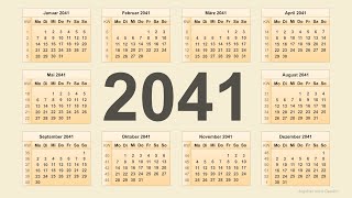 Kalender 2041 [upl. by Kaz]