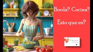 YO cocino TU bordas puntodecruz crossstitch cocinando ensalada [upl. by Raynor]