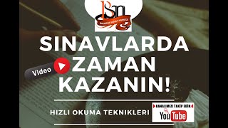 Sınav Kazandıran Hızlı Okuma Teknikleri Seminer [upl. by Meid929]