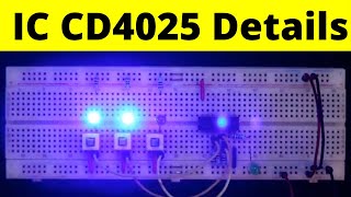 CD4025B 3 input NOR Gate cmos IC 4025 Details [upl. by Bibeau]