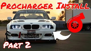 2001 E46 Active Autowerke supercharger install Part 2 [upl. by Nitnerb]