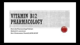 Vitamin B12 Cyanocobalamin Pharmacology [upl. by Niahs]