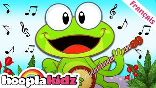 Chanson de Grenouille  Frog Song  Comptines Pour Enfants  HooplaKidz Franҫais [upl. by Gaylor]