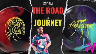 Which Bowling Ball HOOKS More Storm The Road vs Storm Journey [upl. by Goda]