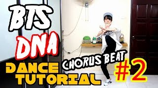 BTS DNA FULL DANCE TUTORIAL MIRRORED PART 2 CHORUS  TAMA CHANN [upl. by Ahsinam362]