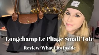 longchamp le pliage small tote reviewwhat fits inside [upl. by Zetnas]