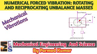 Numerical Forced Vibration Rotating and Reciprocating Unbalance Masses lect7hindi [upl. by Rother704]