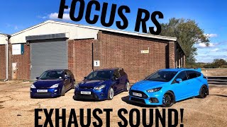 Focus RS MK1 vs MK2 vs MK3 exhaust sound [upl. by Yatnuhs141]