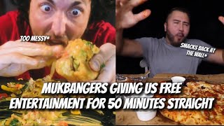 mukbangers giving us free entertainment for 50 minutes straight pt2 [upl. by Naharba513]