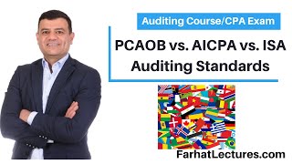 PCAOB Vs AICPA vs International Auditing Standards Auditing Course [upl. by Nonregla976]