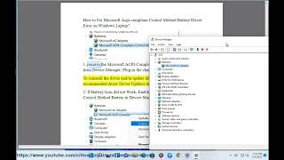 Fix Microsoft ACPICompliant Control Method Battery Driver Error on Windows Laptop 2023 Updated [upl. by Oicaroh]