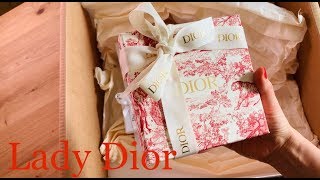 Lady Dior Lambskin Wallet  UNBOXING  KathyStyle [upl. by Ordnazil]