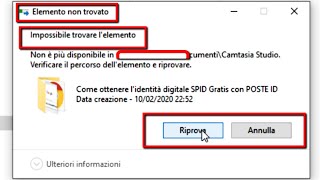 Come Eliminare Cartelle o File con Errore Impossibile Trovare lElemento [upl. by Joselyn]