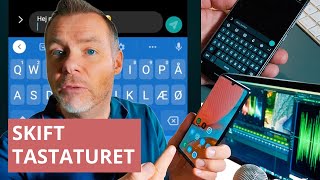 Skift tastaturet på Samsungsmartphones  Androidtip  Aktiver Gboard  GUIDE [upl. by Hgielrahc]