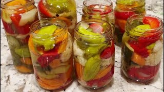 HOMEMADE Style Giardiniera  Italian pickled vegetables [upl. by Garlaand]