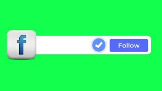 Green screen Facebook follow button animation with blue tick❌🔥no copyright  free download ❌🔥4K [upl. by Nahum]