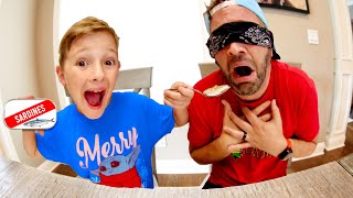 FATHER SON WEIRD FOOD TASTE TEST 4 [upl. by Alrahc]