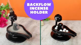 LORD SHIVA  Backflow Incense Burner  How to make Incense Holder with clay  SHIVRATRI  Easy DIY [upl. by Gautea]