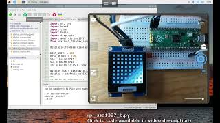 Raspberry Pi PicoCircuitPython display on SSD1327 grayscale OLED [upl. by Kaela]