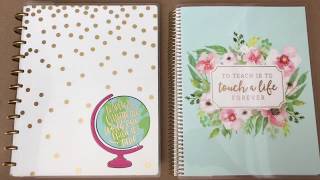 Happy Planner Teacher Planner Versus Recollections Teacher Planner Comparison [upl. by Ahoufe]