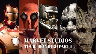 360 Marvel Studios Tour Part 1 Avengers Black Panther Iron Man Thor Captain America [upl. by Nyleahcim327]