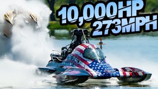 10000HP Drag Boats  273MPH in 3 Seconds Worlds FASTEST Drag Boats [upl. by Ardnwahsal11]